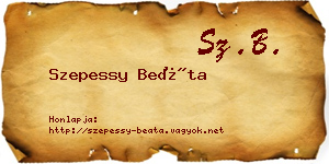 Szepessy Beáta névjegykártya